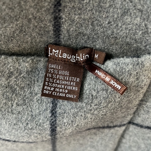 ✨HOST PICK✨ J MCLAUGHLIN PLAID REVERSIBLE WOOL COAT - SIZE MEDIUM - Picture 6 of 13